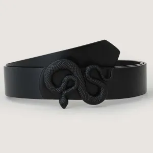 Belt With Snake Buckle