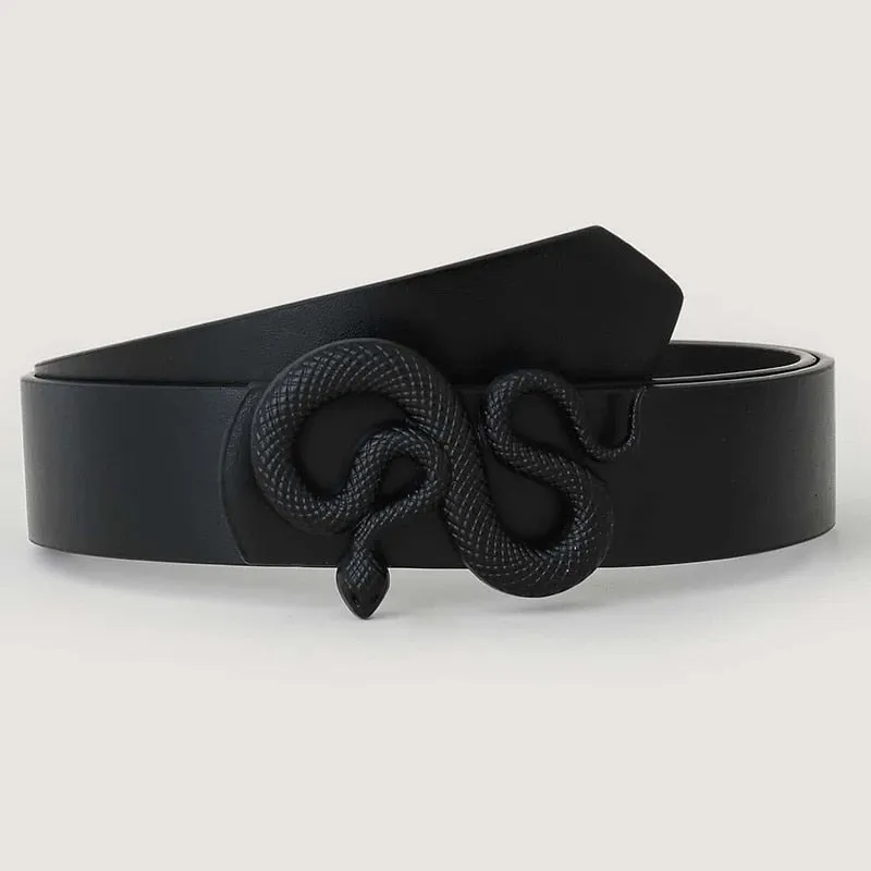 Belt With Snake Buckle