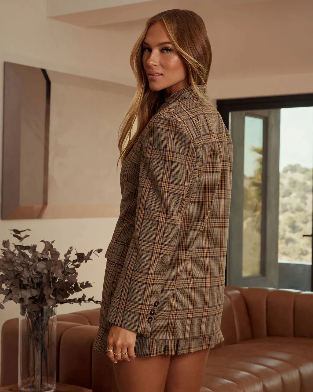 Binx Plaid Blazer