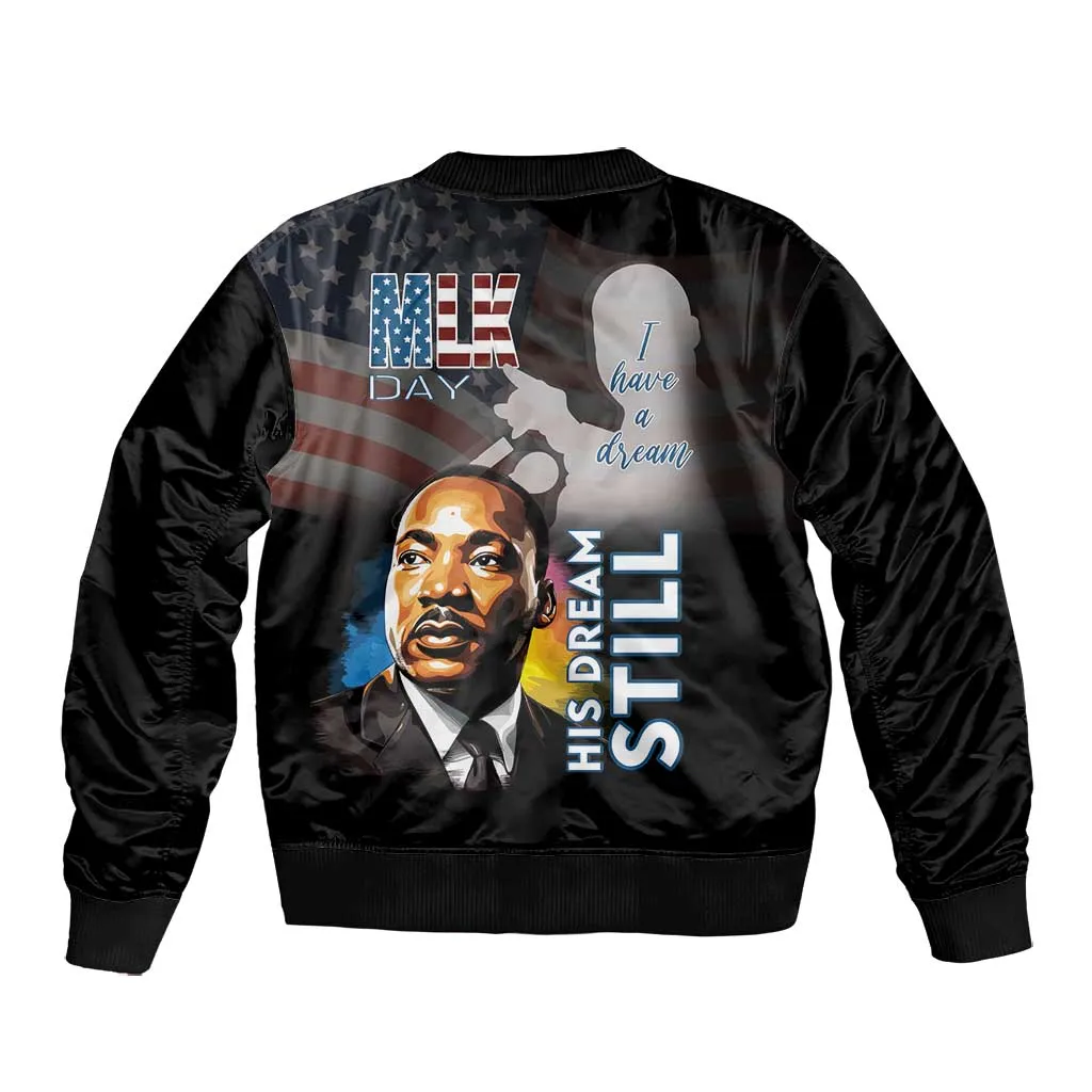 Black Americans Happy MLK Day Bomber Jacket I Have A Dream LT15