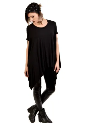 Black Billows Flowing Over sized Tunic Top
