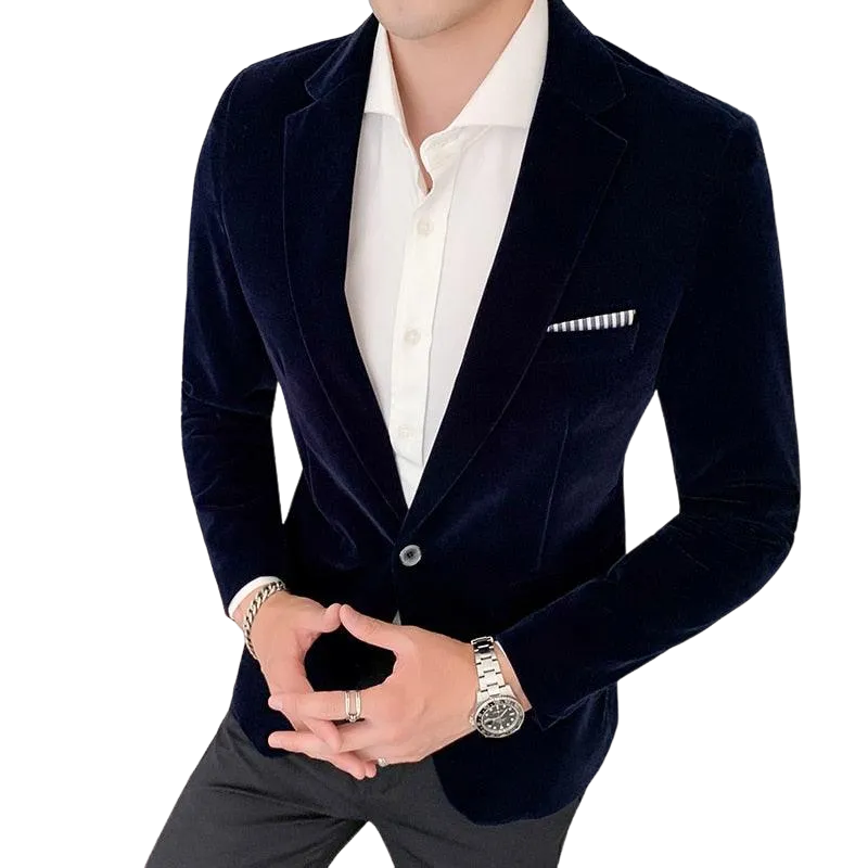 Blazer Veludo Slim Casual