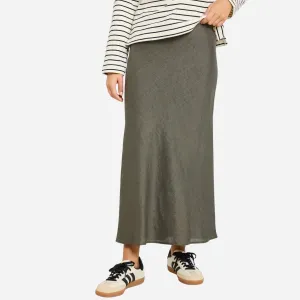 Bliss Linen Skirt (Khaki)