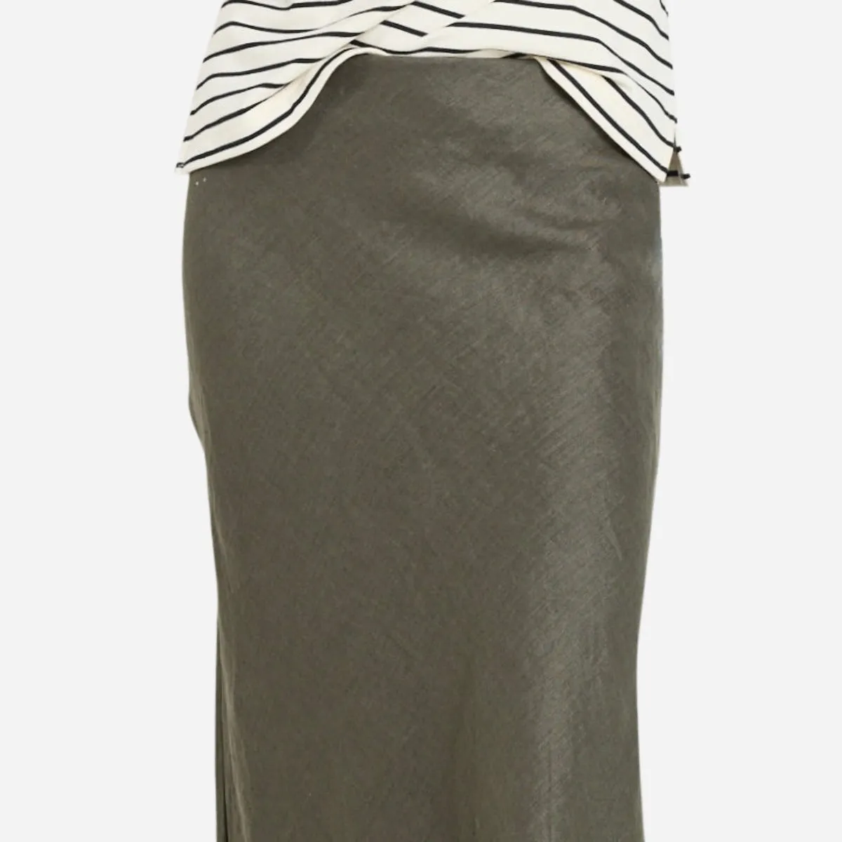 Bliss Linen Skirt (Khaki)