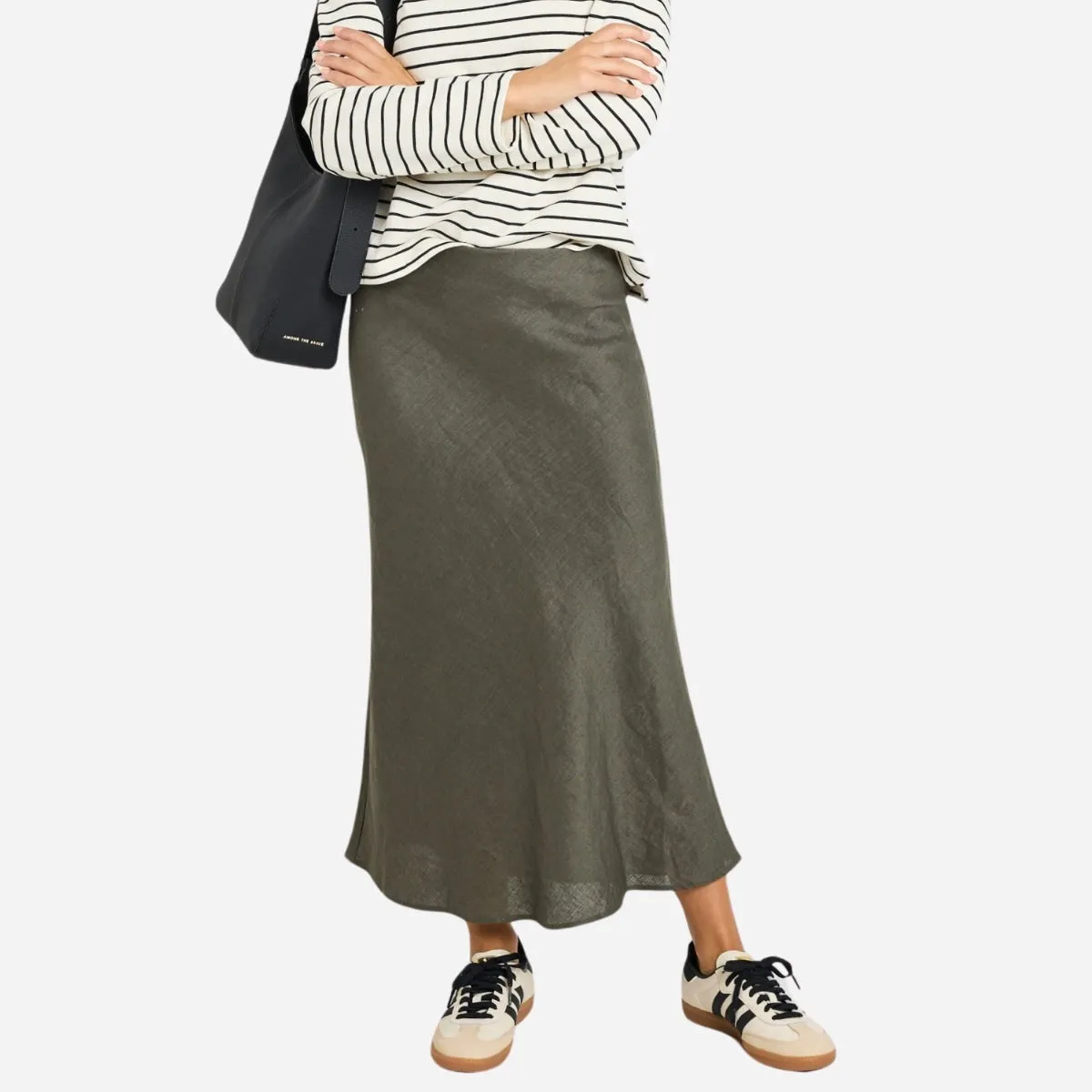 Bliss Linen Skirt (Khaki)