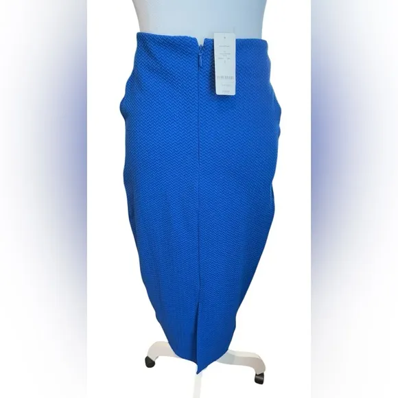 Blue Bebe Midi Pencil Skirt Set for Casual Work