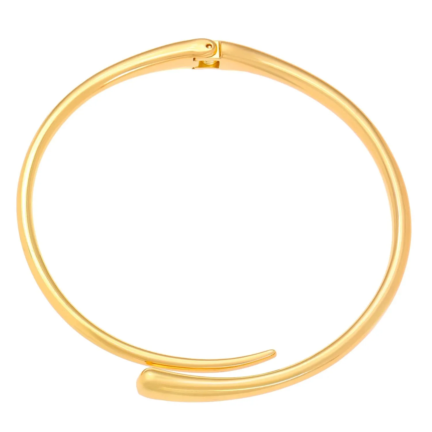 Bold Gold Torque Choker Necklace – Statement Irregular Necklace for Women