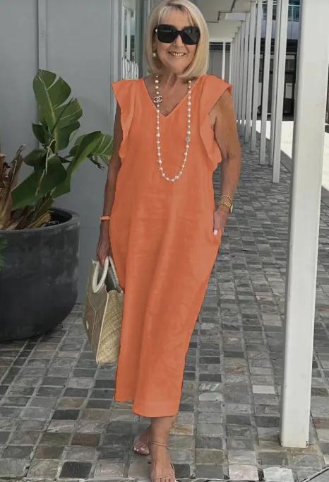 Braelyn - Casual dress in cotton and linen