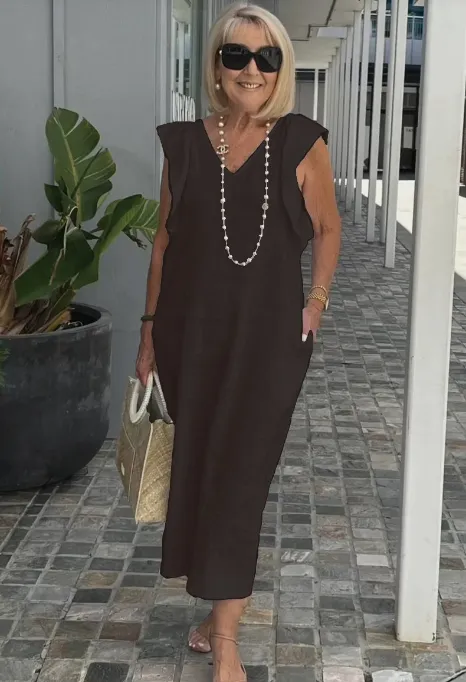 Braelyn - Casual dress in cotton and linen