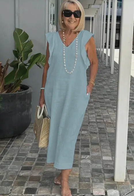 Braelyn - Casual dress in cotton and linen