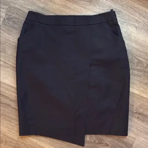 Brooks Brothers Asymmetrical Navy Pencil Skirt Blue Womens structured Skirt