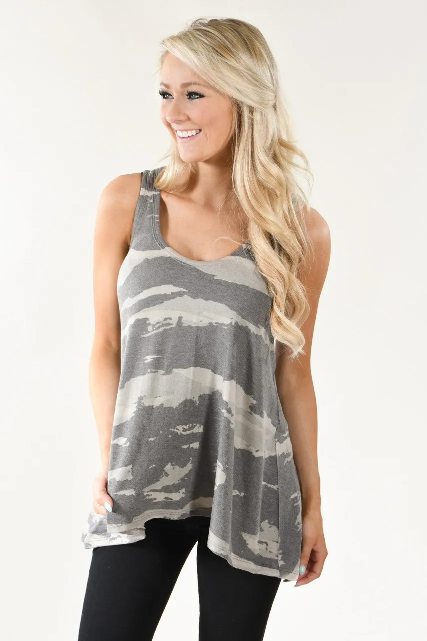 Brown & Grey Tank Top