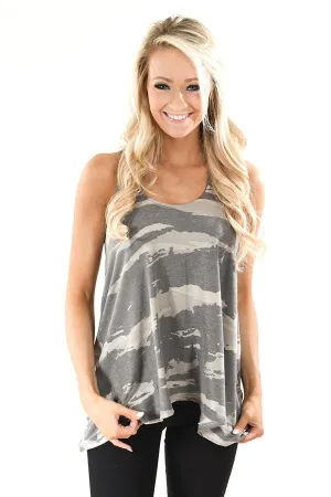 Brown & Grey Tank Top
