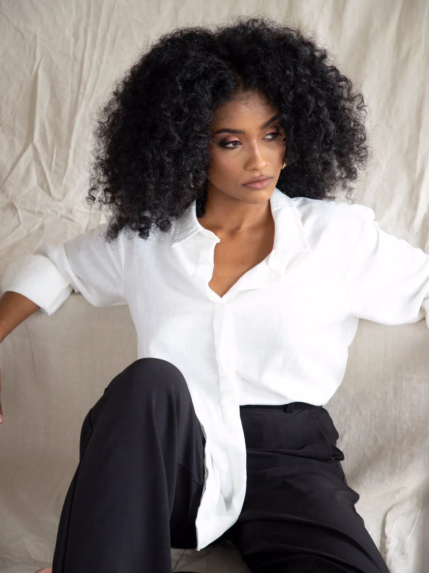 Button Down Over-Sized-Shirt