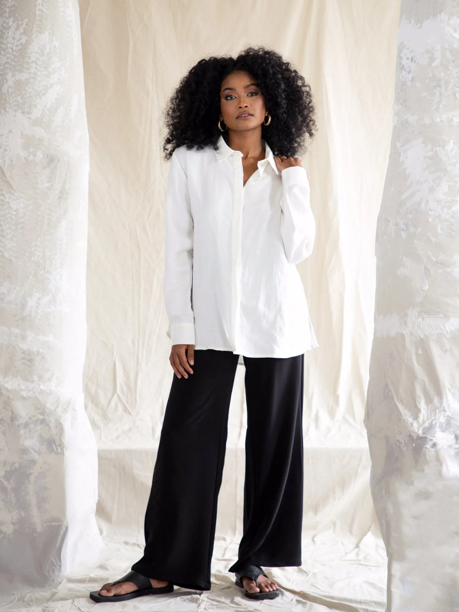 Button Down Over-Sized-Shirt