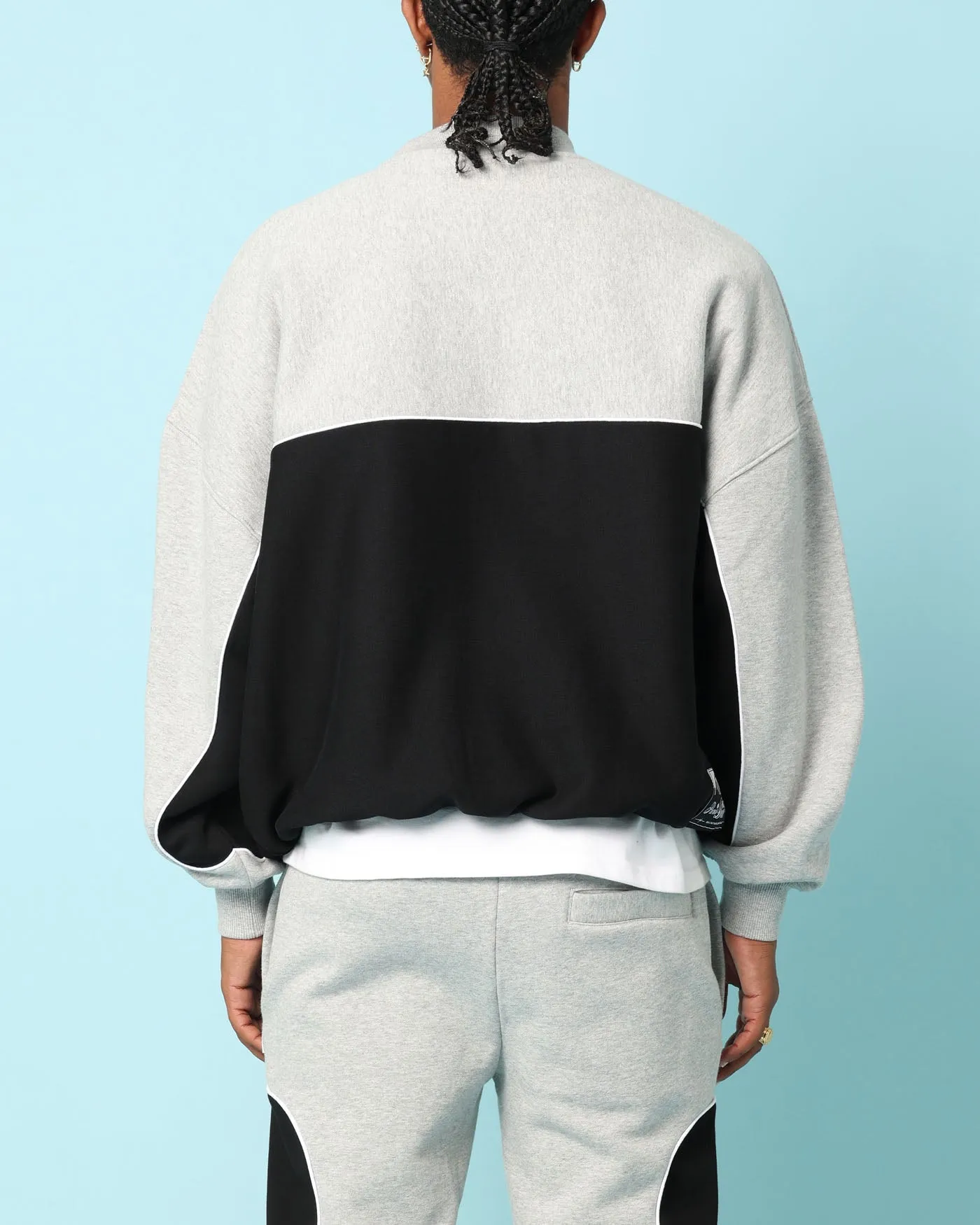 Carré Paris Dice Club Oversized Panel Crewneck Grey Marle/Black