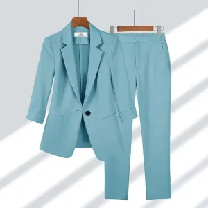 Casual Blazers Jacket Two Piece Suit