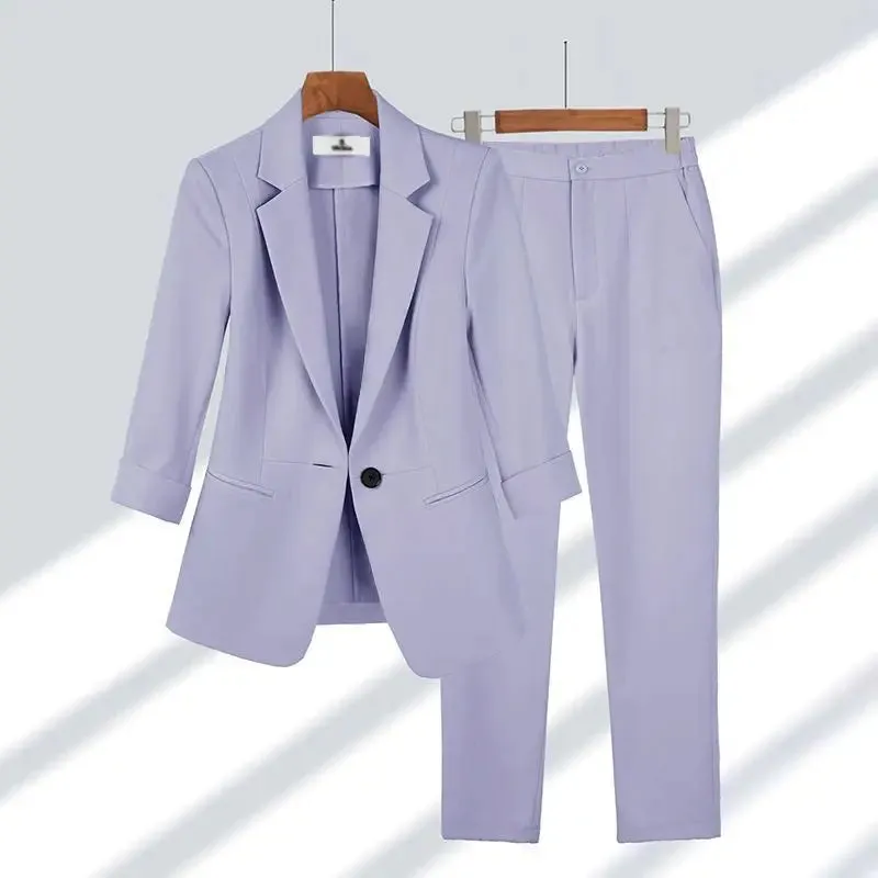 Casual Blazers Jacket Two Piece Suit
