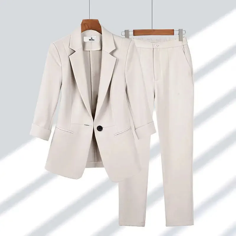 Casual Blazers Jacket Two Piece Suit