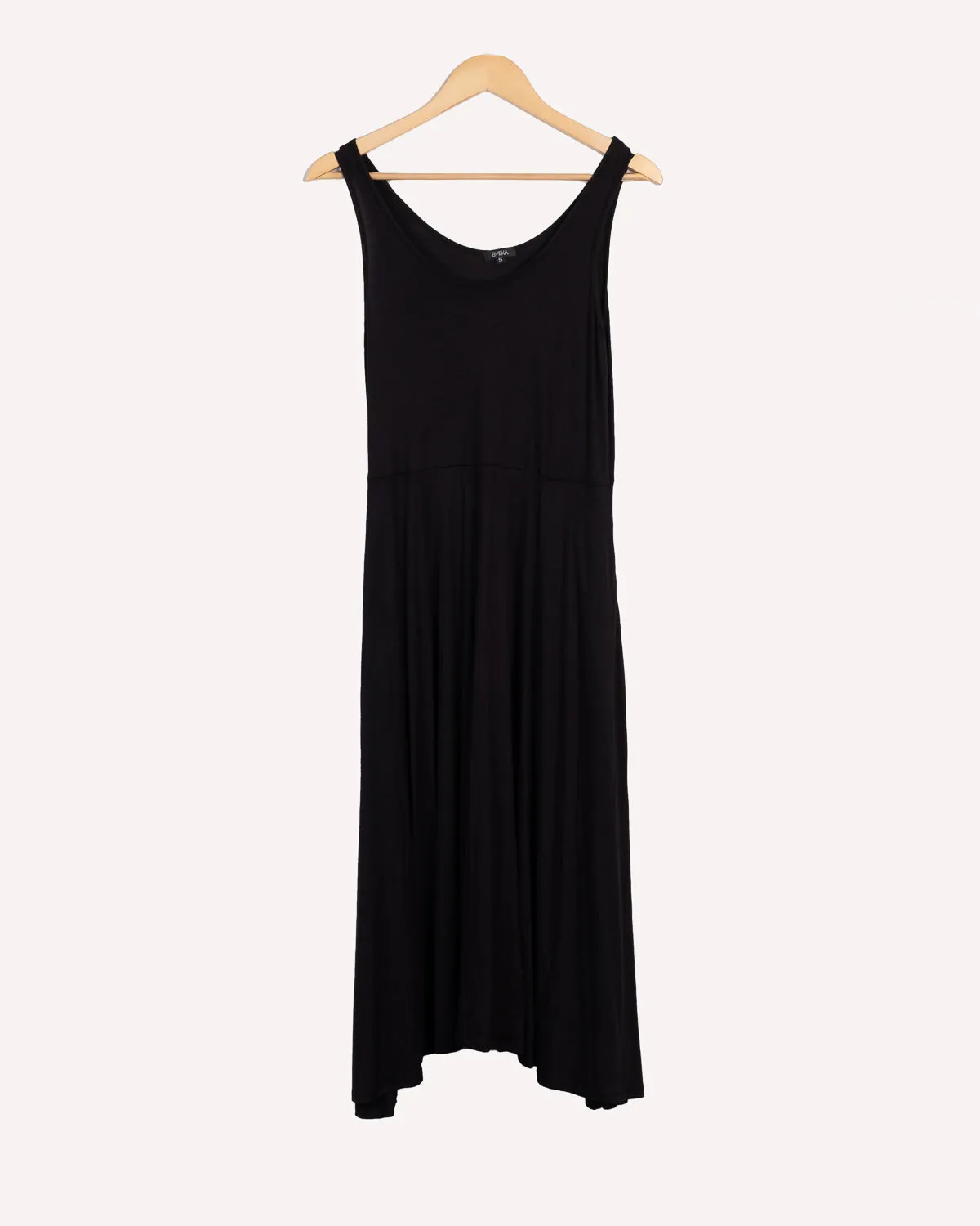Casual Summer Dress Sleeveless Polirayon  Midi with Pockets.