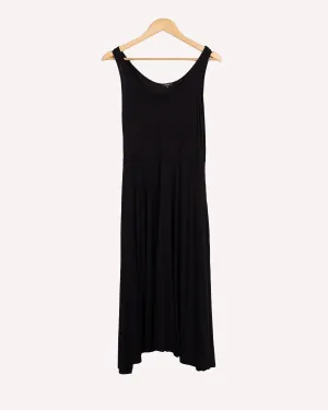 Casual Summer Dress Sleeveless Polirayon  Midi with Pockets.
