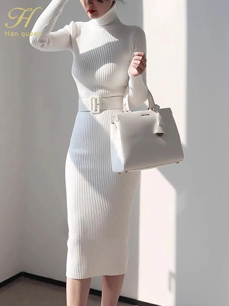 Charlotte – Knit Turtleneck Bodycon Dress
