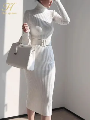 Charlotte – Knit Turtleneck Bodycon Dress