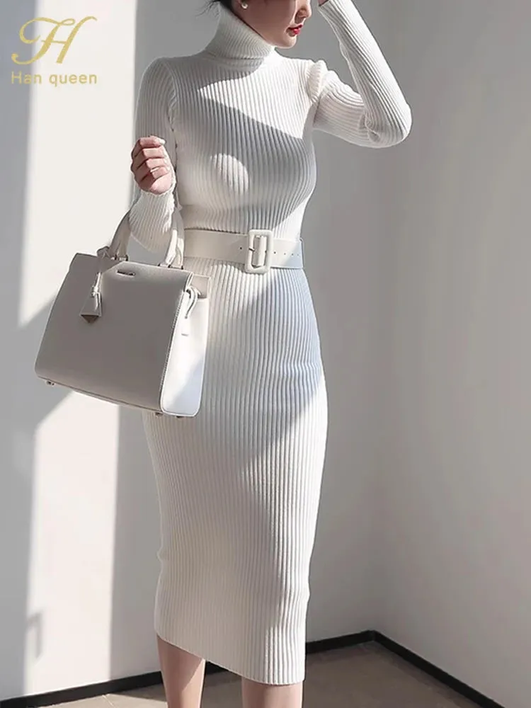 Charlotte – Knit Turtleneck Bodycon Dress