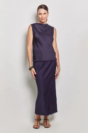 charm viscose satin bias skirt