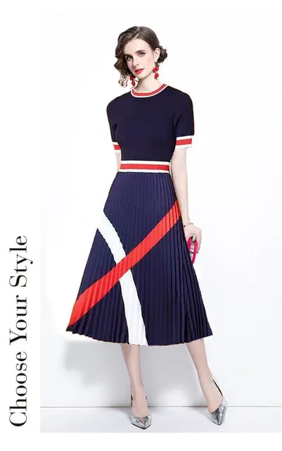 Chic Knitted Casual Business Dresses