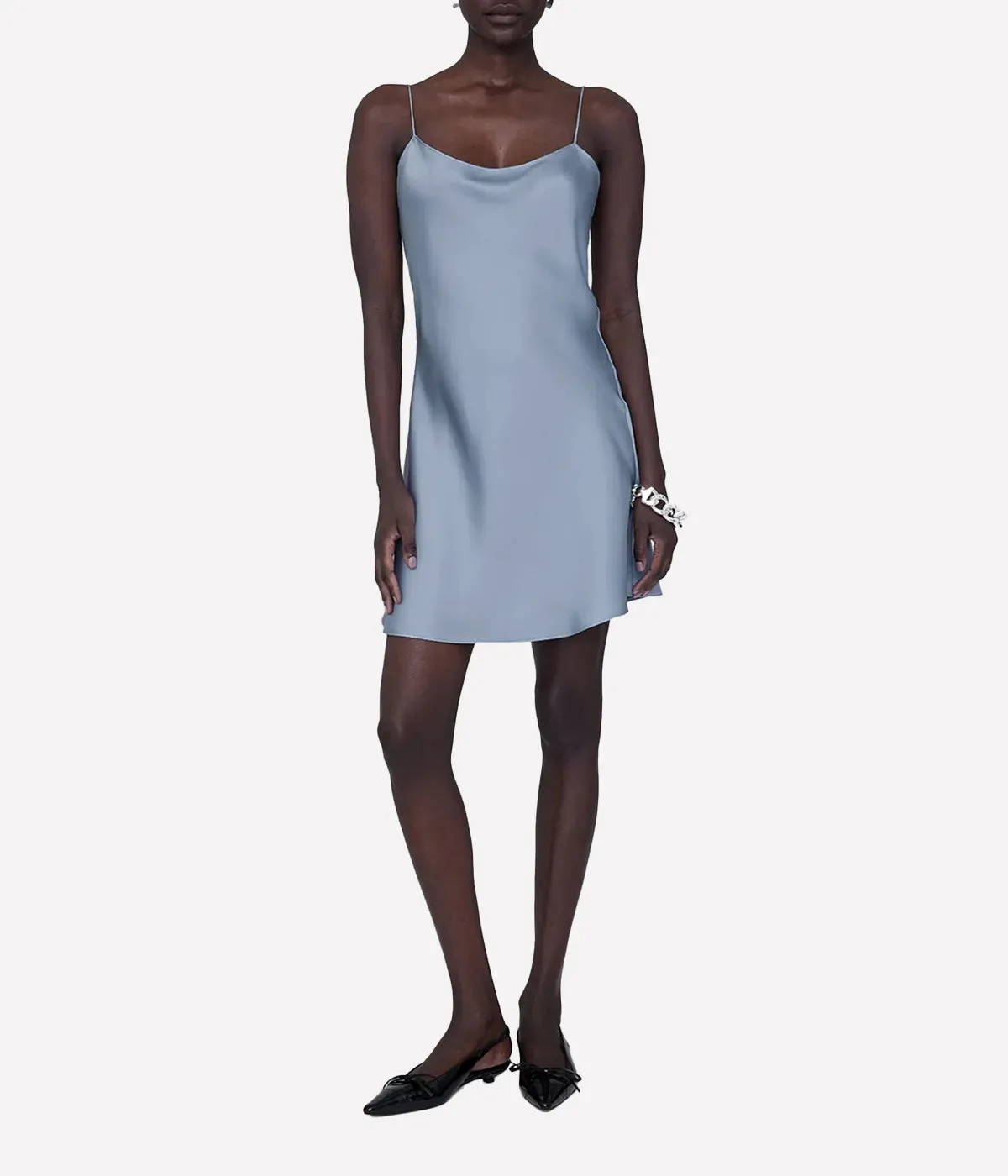 Chloe Mini Dress in Light Blue