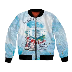 Chucks N Pearls 2024 Bomber Jacket I'm With Her LT7
