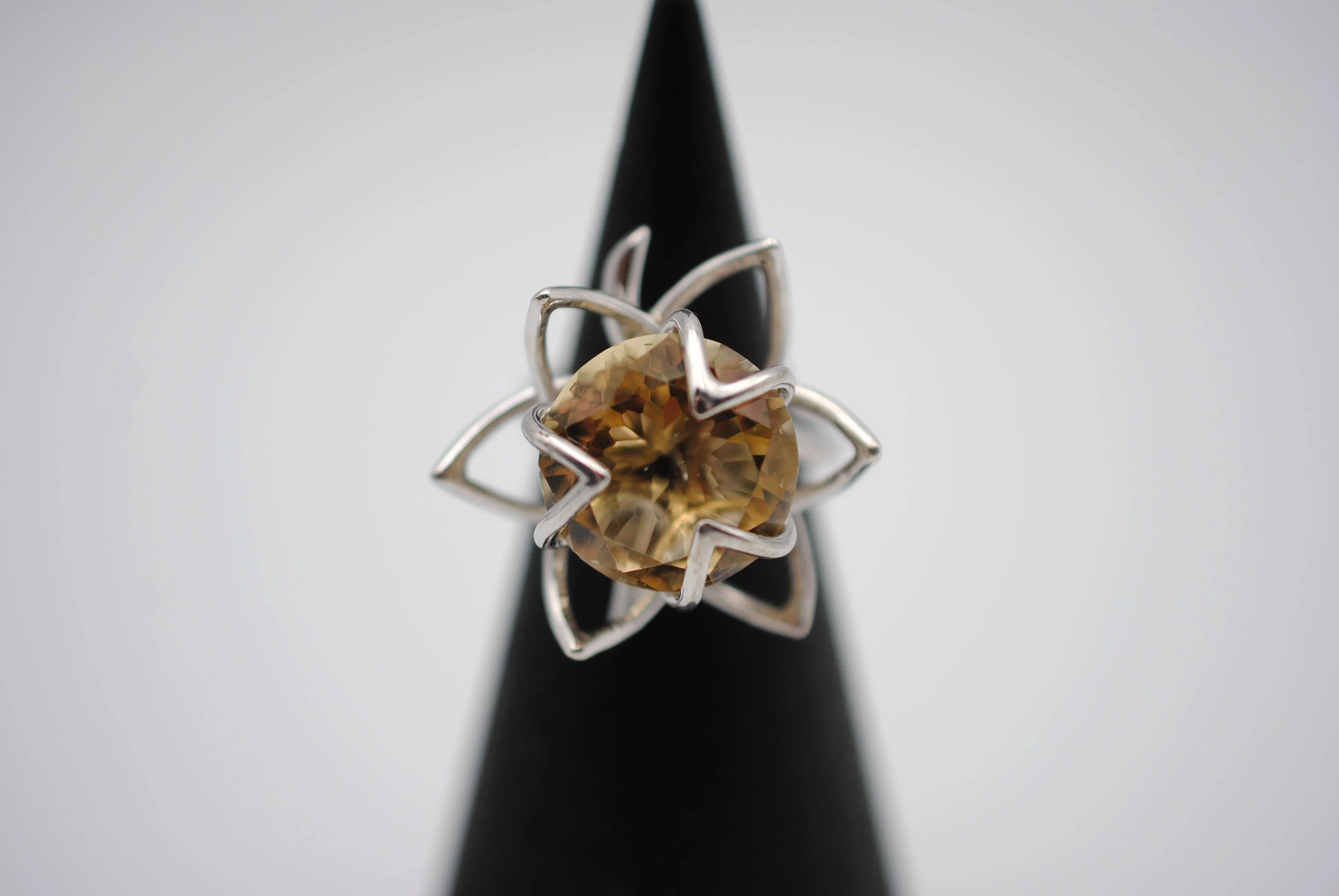 Citrine Sunflower Ring