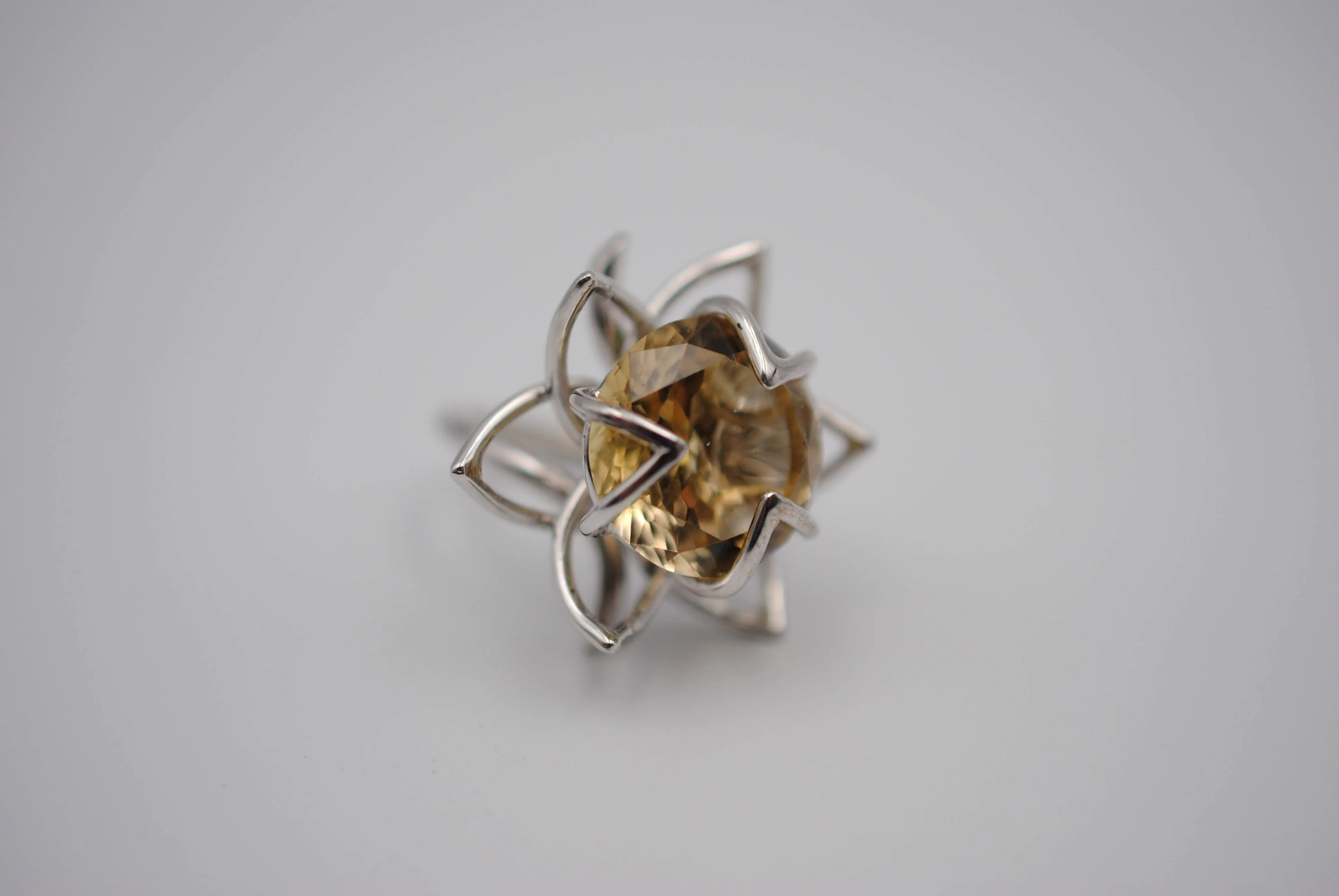Citrine Sunflower Ring
