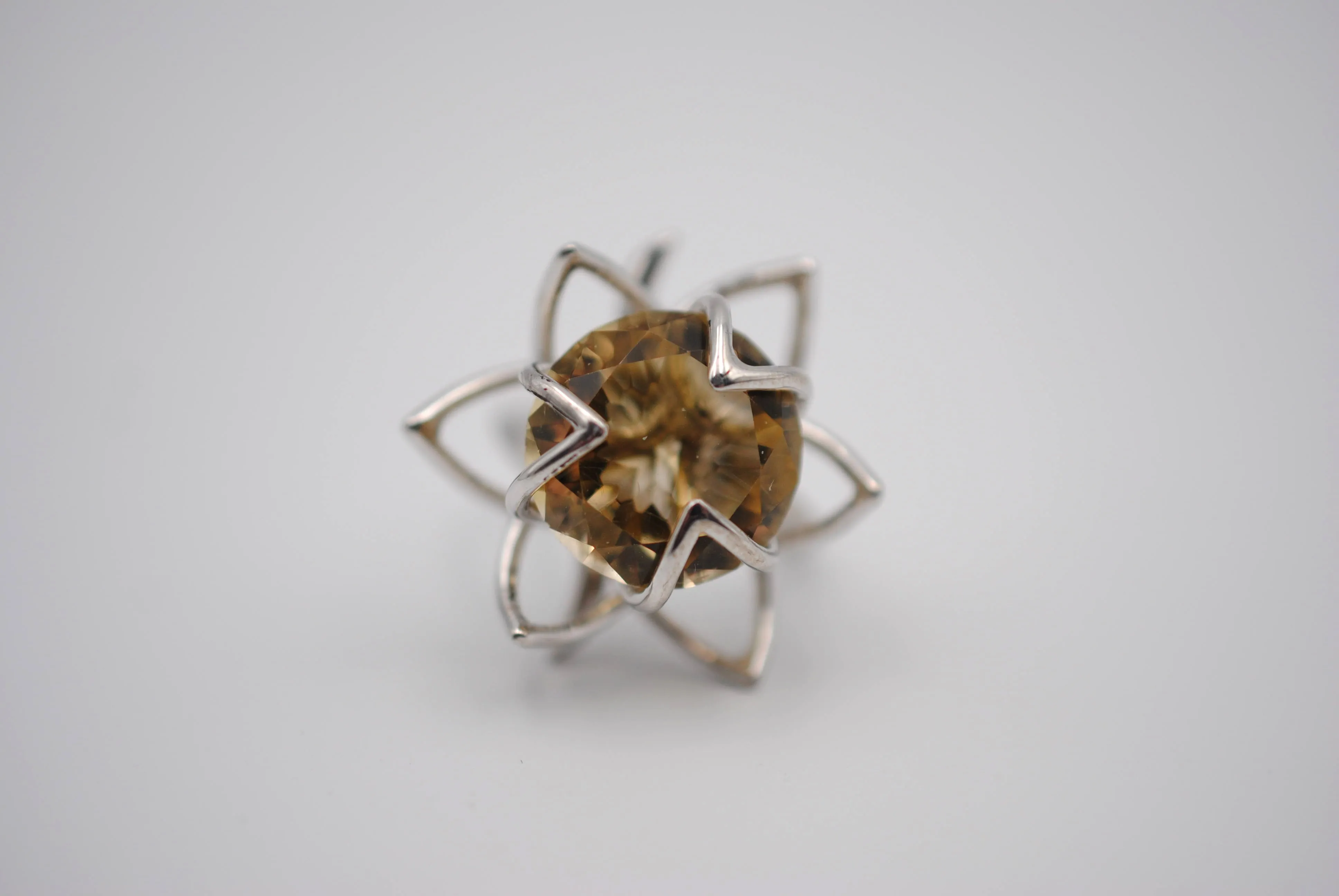 Citrine Sunflower Ring