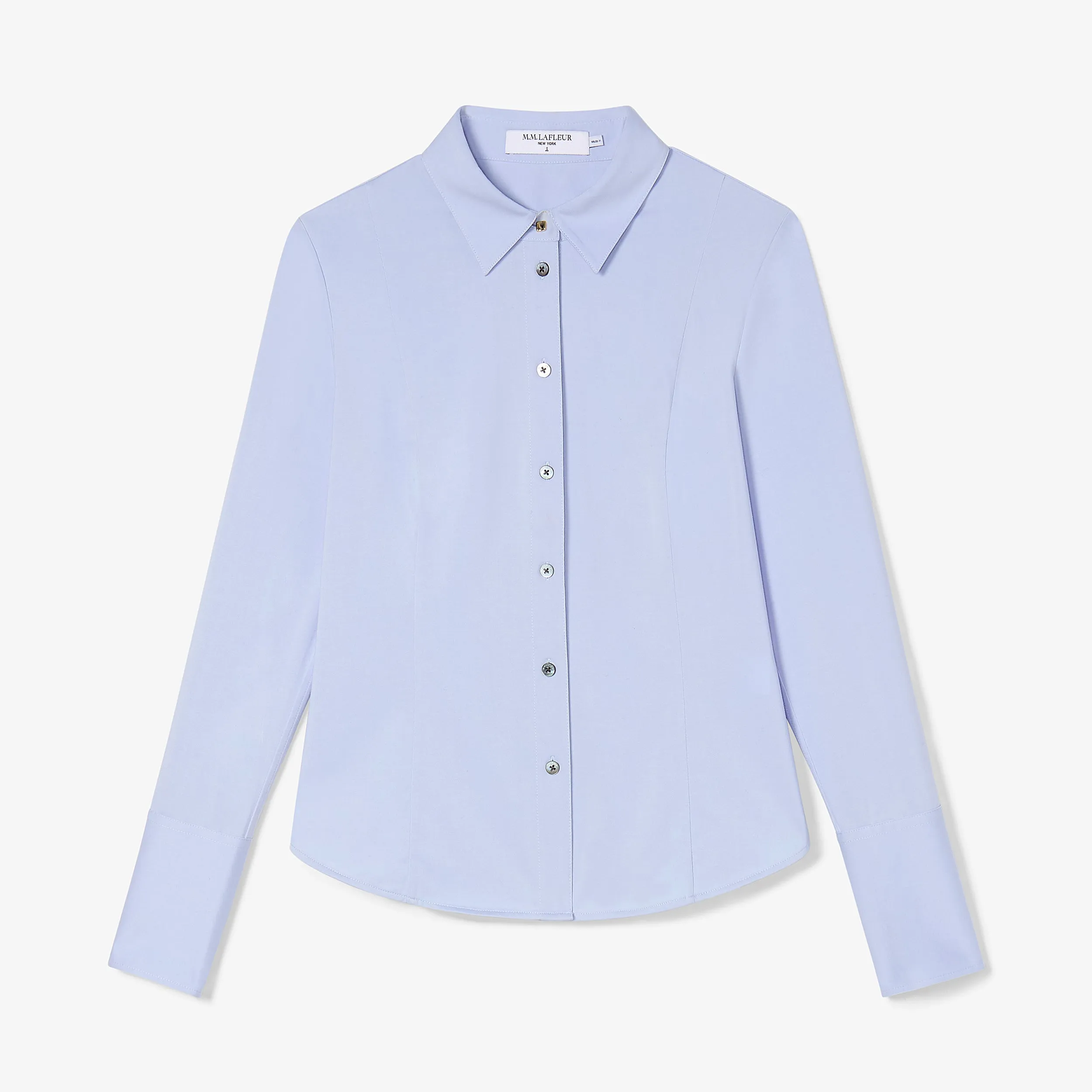 Clemens Flex Shirt - Knit Poplin :: Hydrangea
