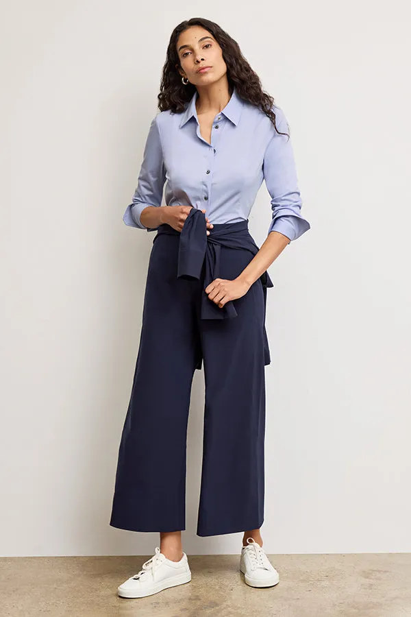 Clemens Flex Shirt - Knit Poplin :: Hydrangea