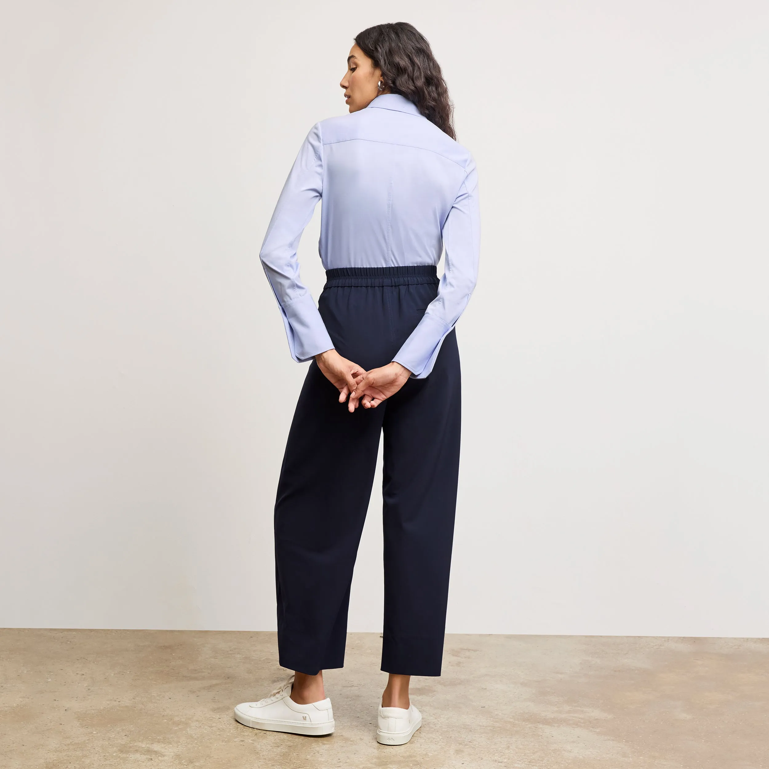 Clemens Flex Shirt - Knit Poplin :: Hydrangea