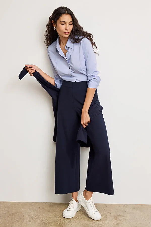 Clemens Flex Shirt - Knit Poplin :: Hydrangea