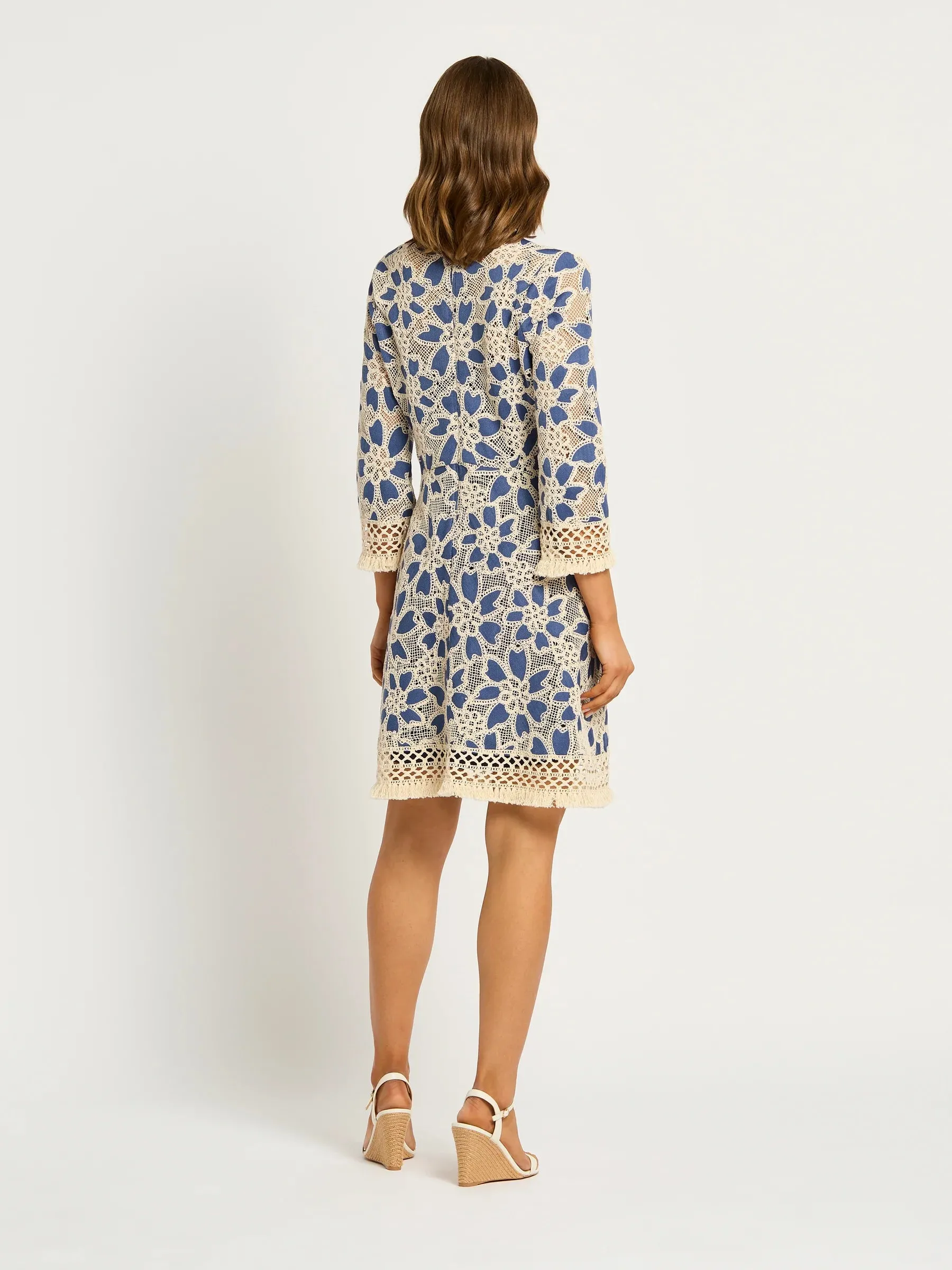 Cleo V-Neck - Indigo-Natural