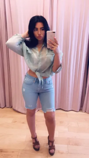 Collared Oversized Sheer Shirt