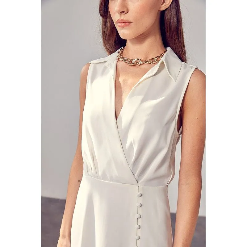Collared Side Button Dress