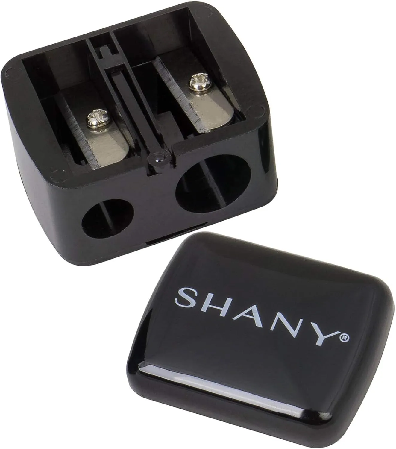 Cosmetic Pencil Sharpener - Eyeliner and Lip Pencil Dual Sharpener with Removable Lid for Traditional and Jumbo Pencils