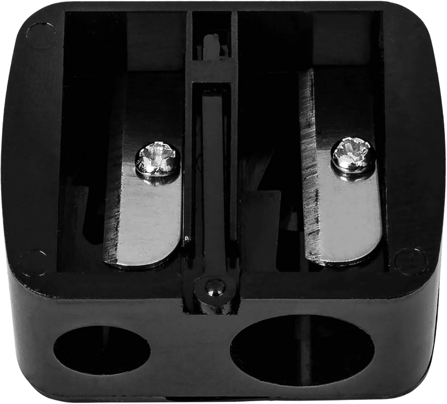 Cosmetic Pencil Sharpener - Eyeliner and Lip Pencil Dual Sharpener with Removable Lid for Traditional and Jumbo Pencils