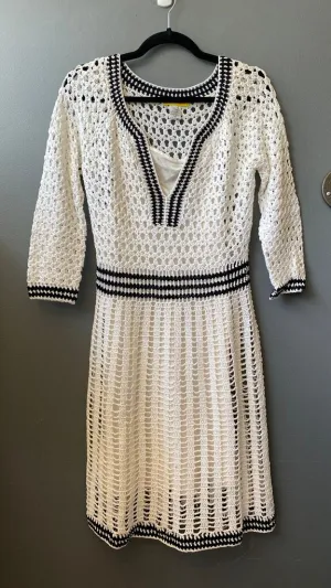 Crochet V neck Dress