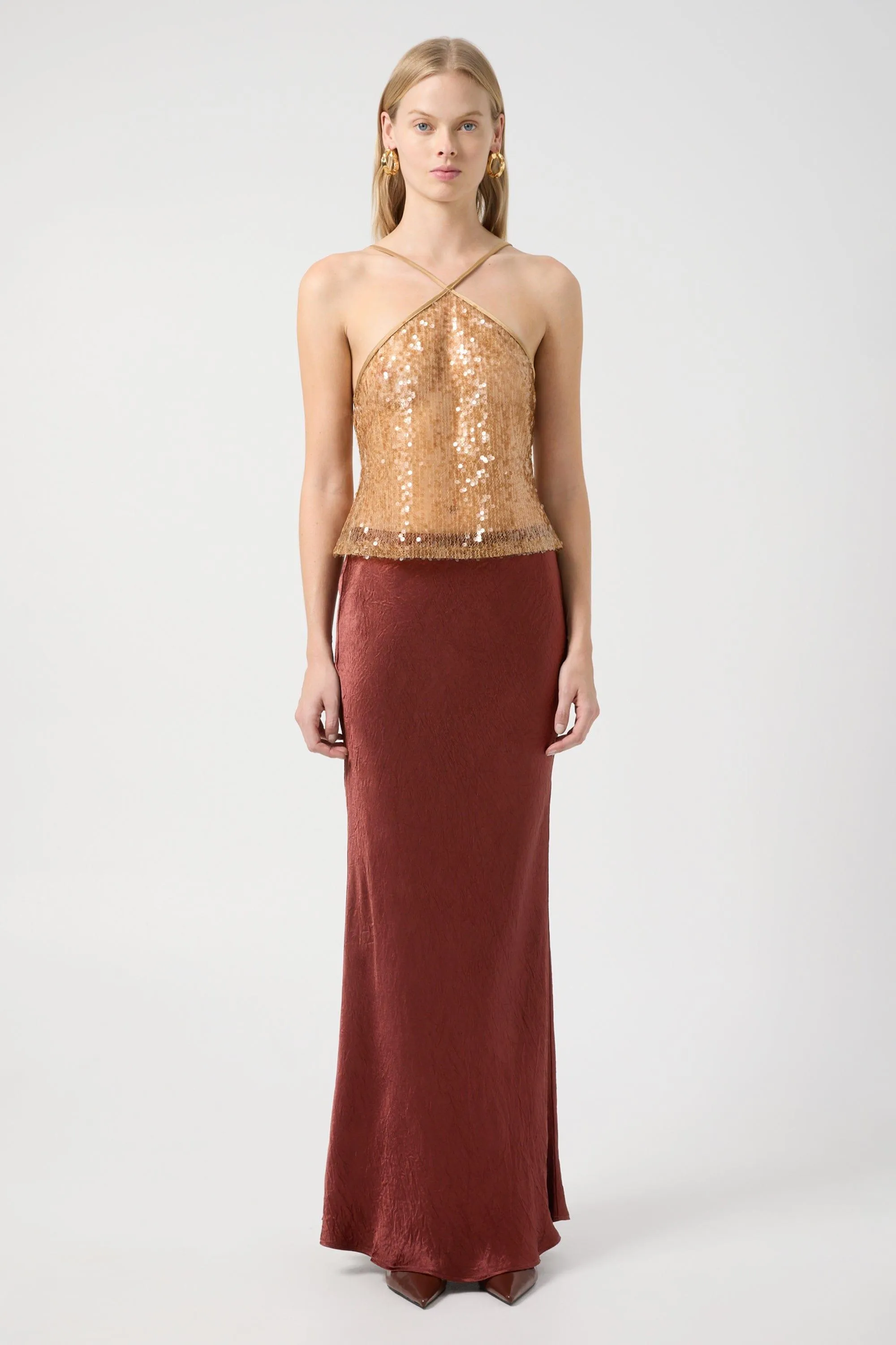 CRUSH BIAS MAXI SKIRT | SHIRAZ