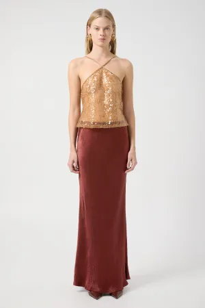 CRUSH BIAS MAXI SKIRT | SHIRAZ