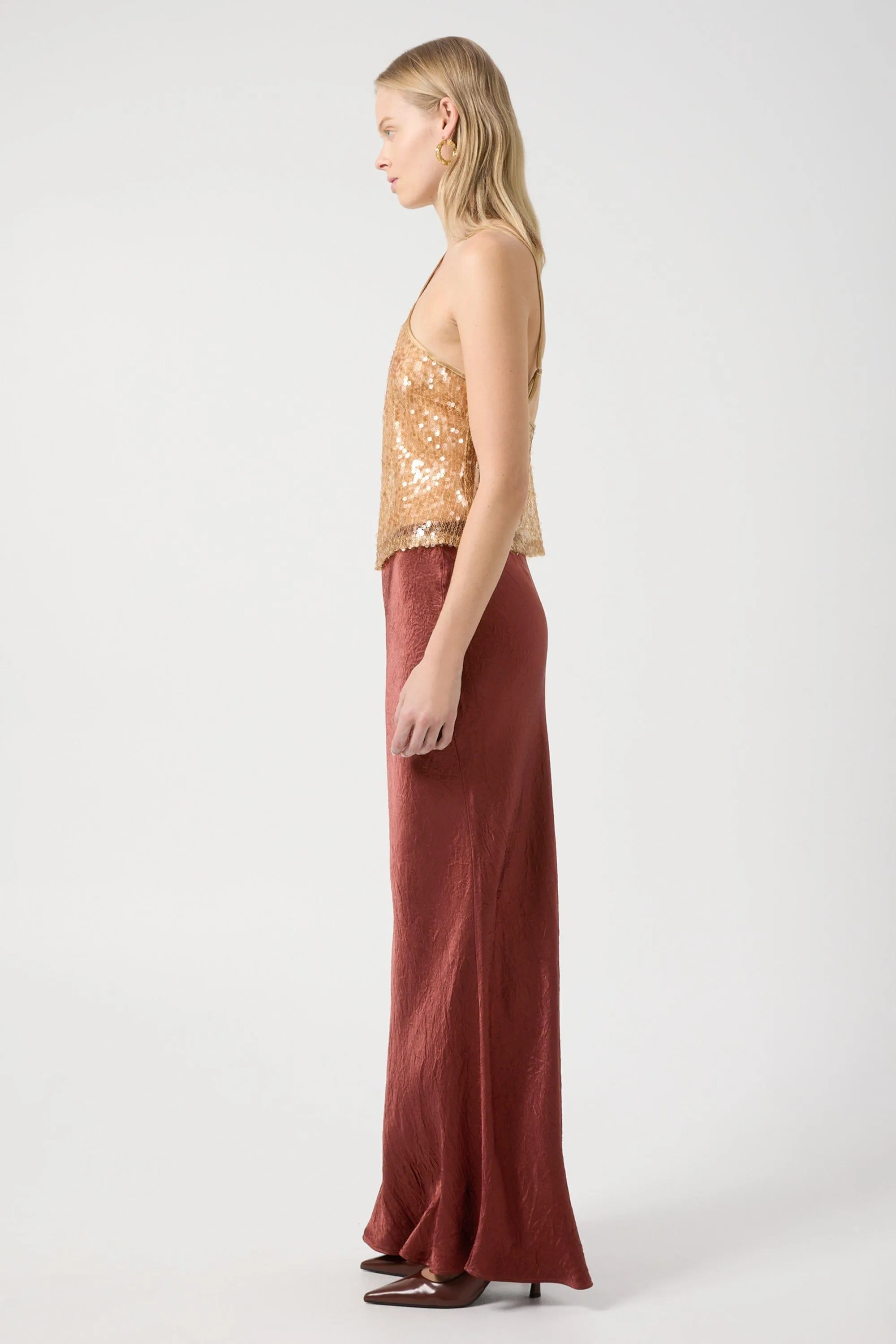 CRUSH BIAS MAXI SKIRT | SHIRAZ
