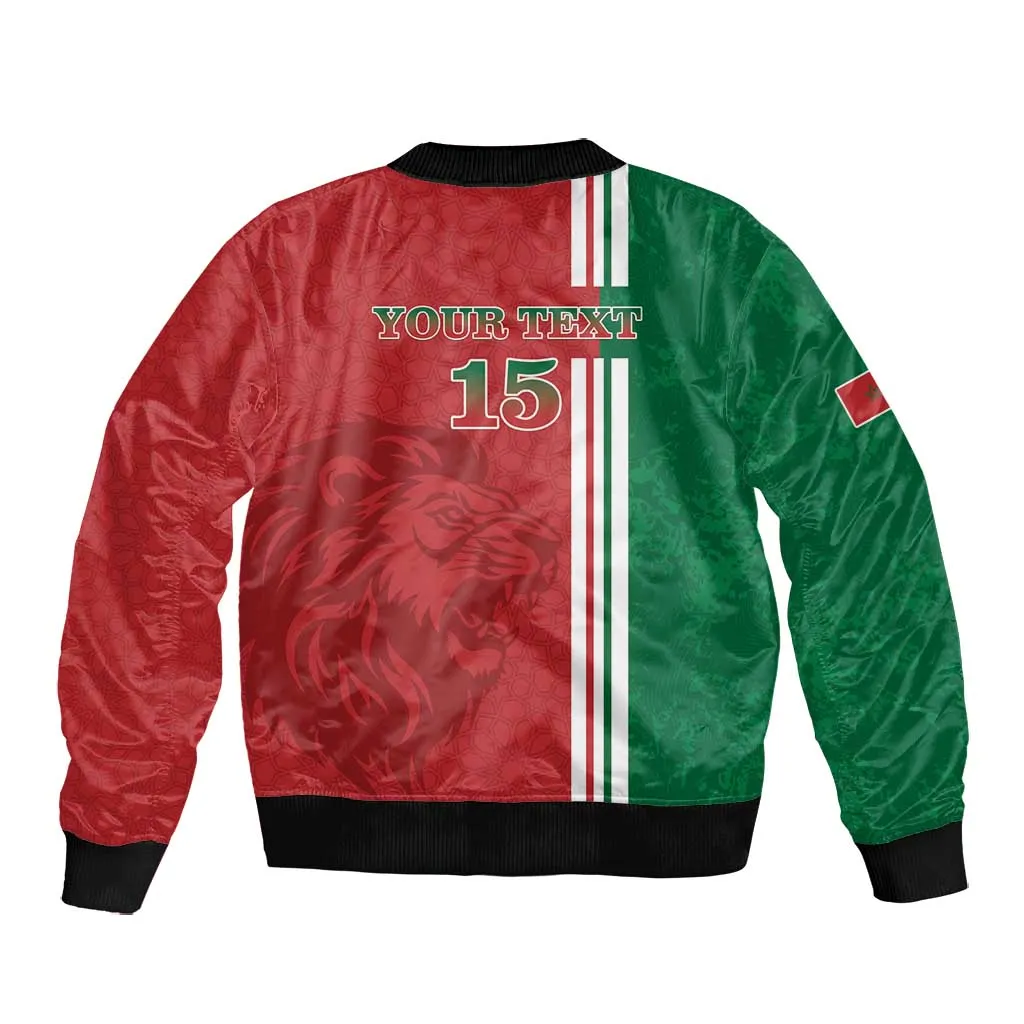 Custom Afro Morocco Football Bomber Jacket With Islamic Pattern LT15