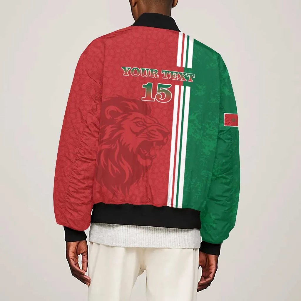 Custom Afro Morocco Football Bomber Jacket With Islamic Pattern LT15